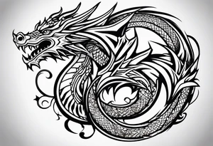 dragon , hand tattoo idea