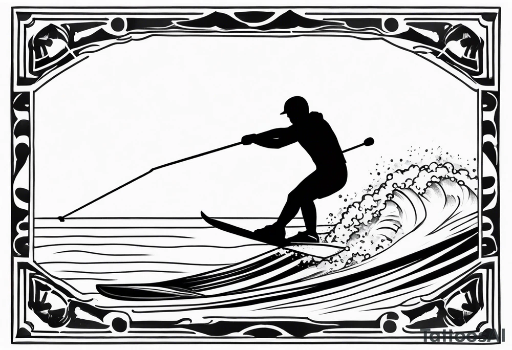 water skiing tattoo idea