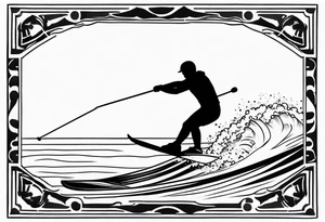 water skiing tattoo idea
