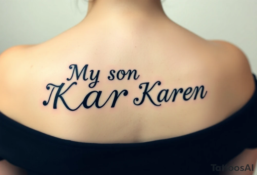 My son Karen tattoo idea