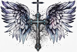 Constellation, Angel wing , animal  snow , cross tattoo idea
