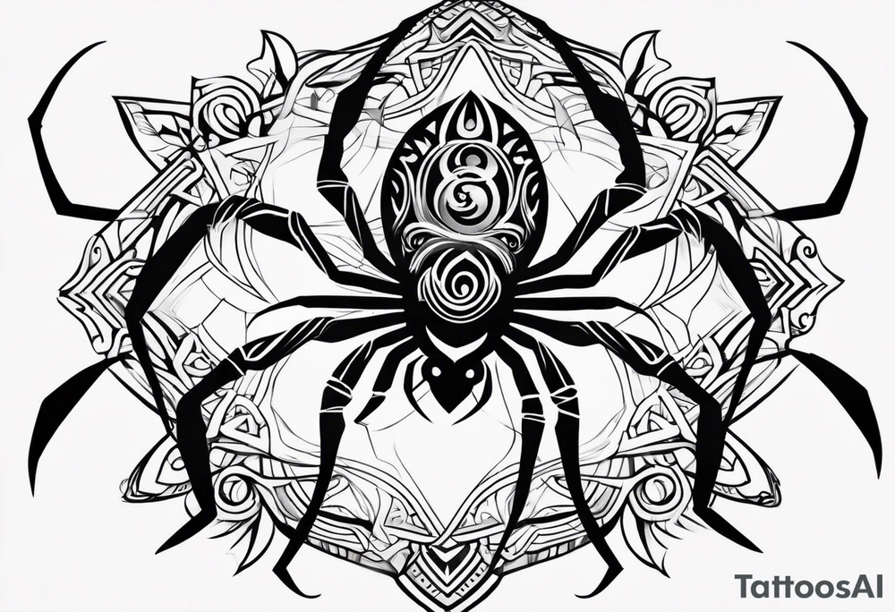 Neotribal spider tattoo idea