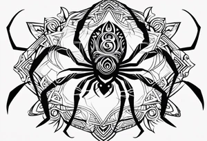Neotribal spider tattoo idea