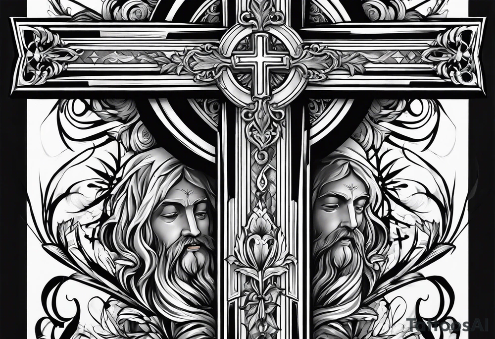 Jesus cross tattoo idea