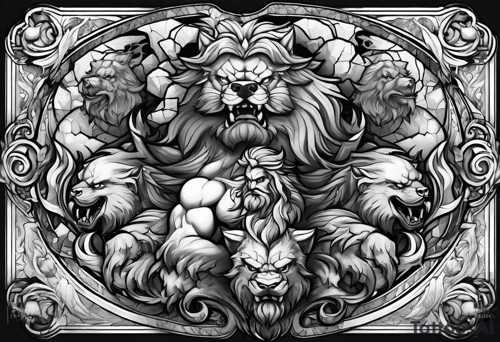 hercules and cerberus tattoo idea