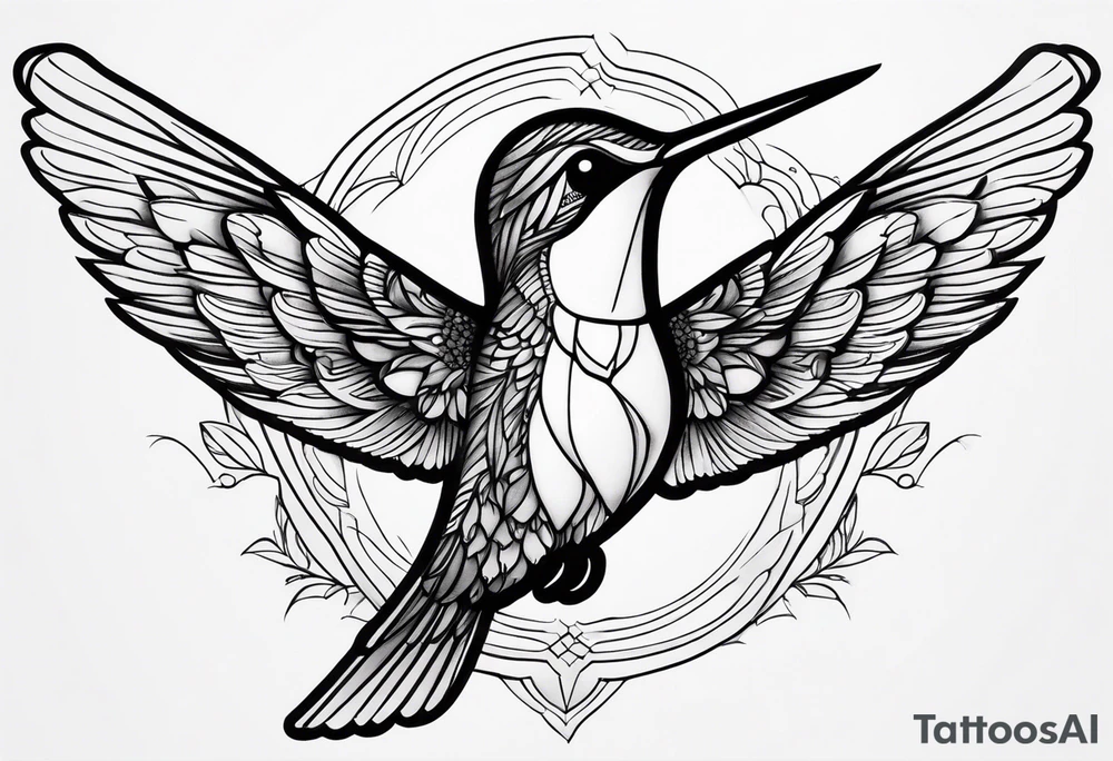 Hummingbird FACE tattoo idea