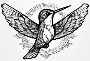 Hummingbird FACE tattoo idea