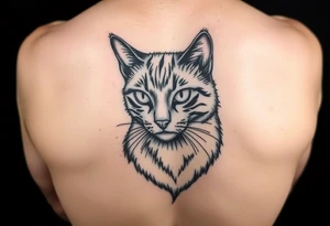 black cat tattoo idea