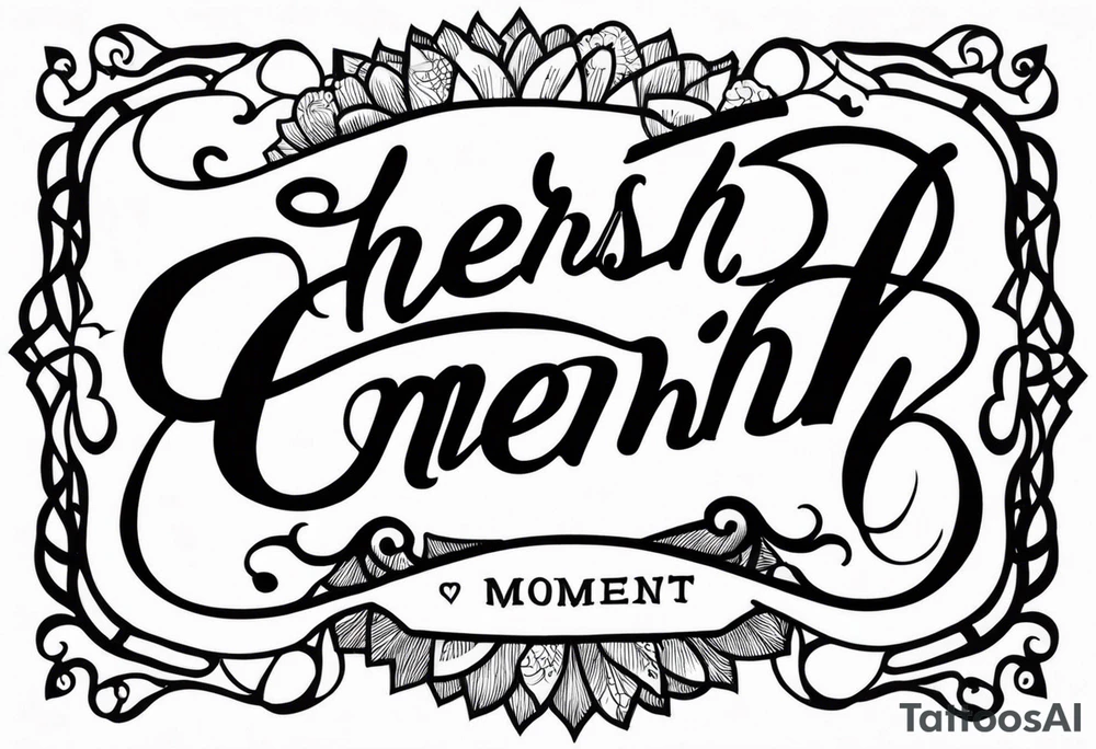 Cherish Every Moment tattoo idea