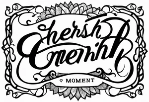 Cherish Every Moment tattoo idea