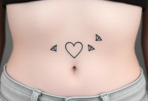 Leann going down ribs with heart and paper planes tattoo idea