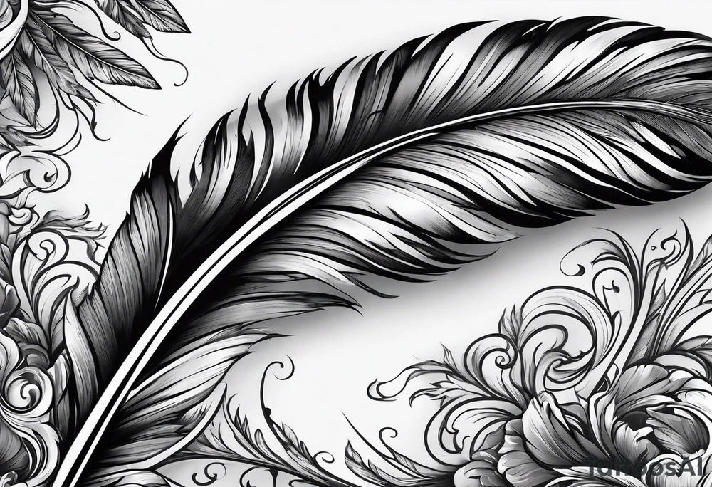 Feather folder over tattoo idea