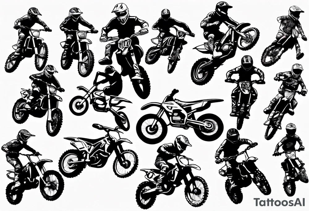 mini motorcross doing a jump tattoo idea