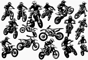 mini motorcross doing a jump tattoo idea