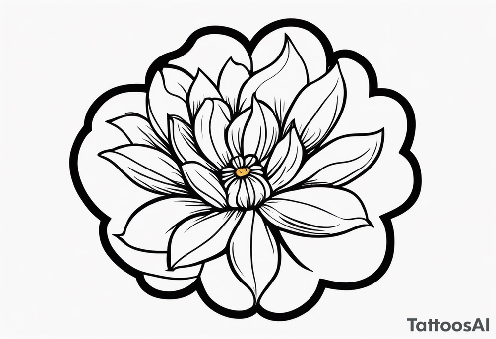 Flower paw print tattoo idea