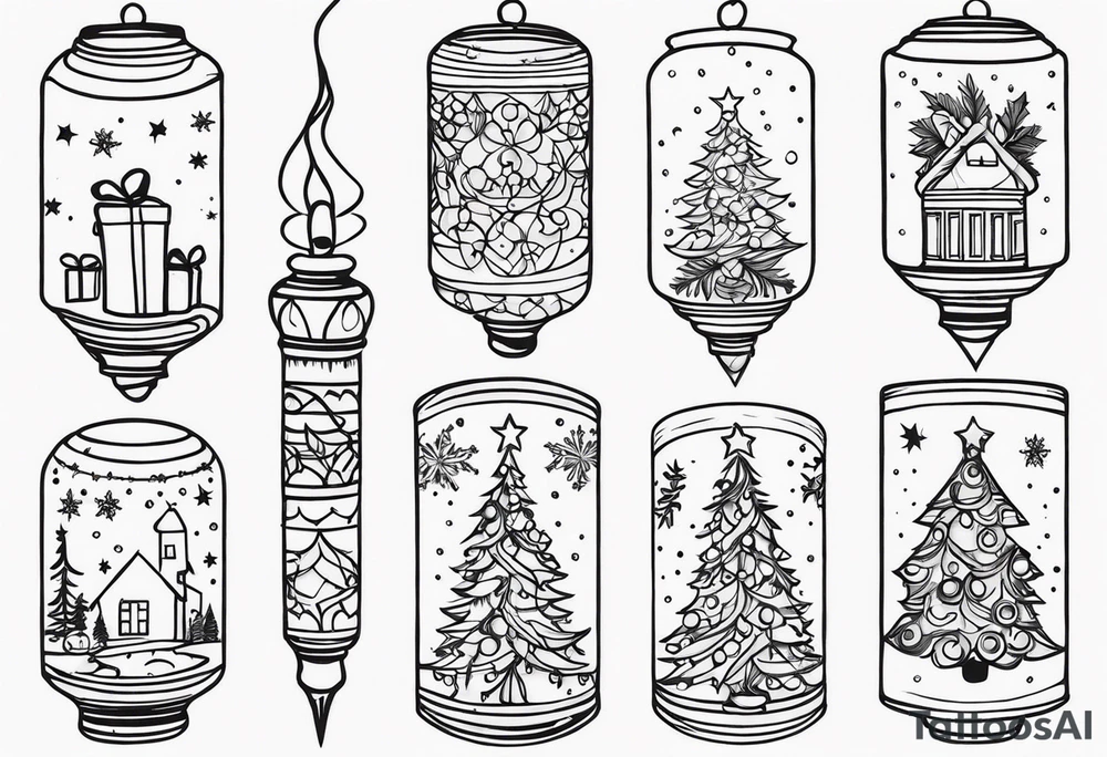 christmas lights tattoo idea