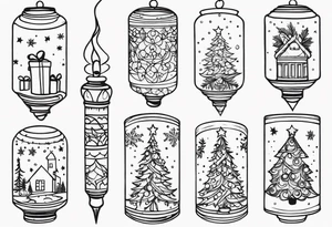 christmas lights tattoo idea