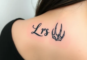 Nail claw marks beside the initials lrs tattoo idea