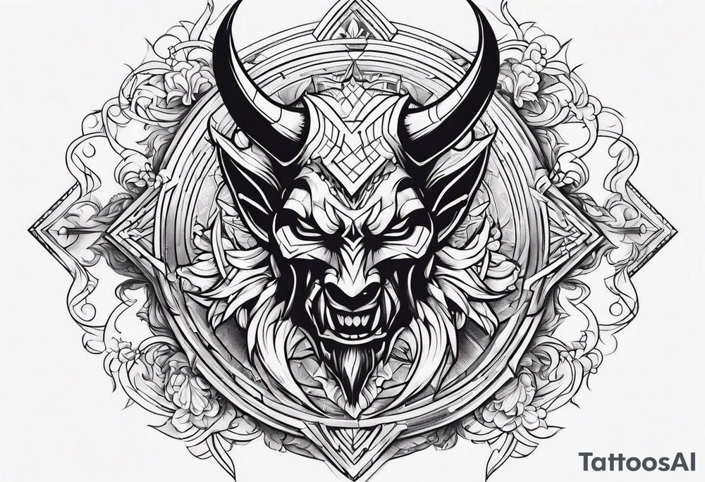 Devil shooting up tattoo idea