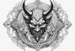 Devil shooting up tattoo idea