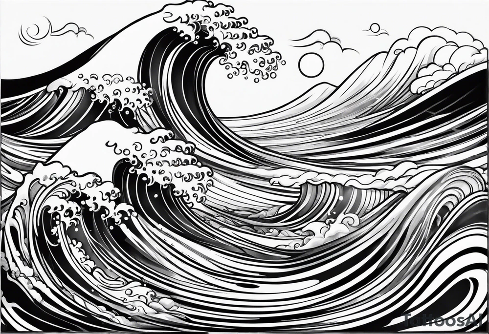 wave emoji tattoo tattoo idea