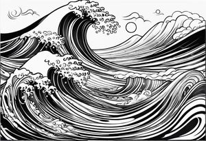 wave emoji tattoo tattoo idea