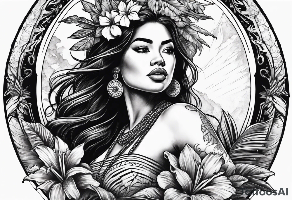 Hula Girl ascending death tattoo idea