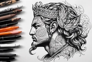 Tattoo that symbolizes Strentgh and pain with Greek mythology tattoo idea