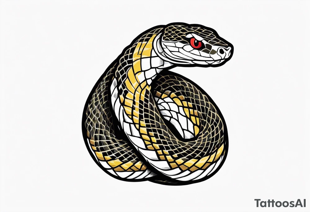 Diamond back rattle snake with rattle tattoo idea