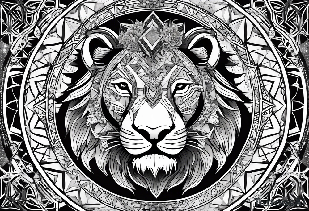 Very asymmetrical, +geometric pattern, with realistic full moon, detailed hippo face surround with lion fur,+tribal, +geometric, +inkart , +blackwork, +grey scale, + sketch
with wintersweet flower bud, +inkart touch, +for men, detailed , combined favourite , tattoo idea