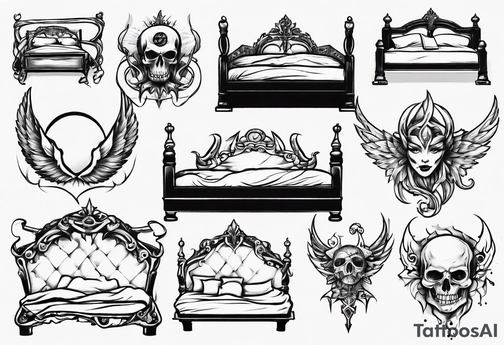 bed tattoo idea