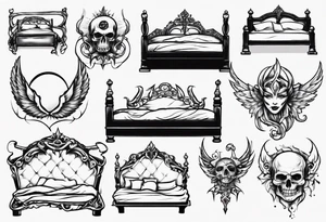 bed tattoo idea