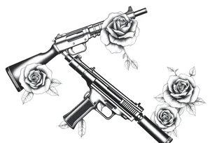 Guns, roses, survival tattoo idea