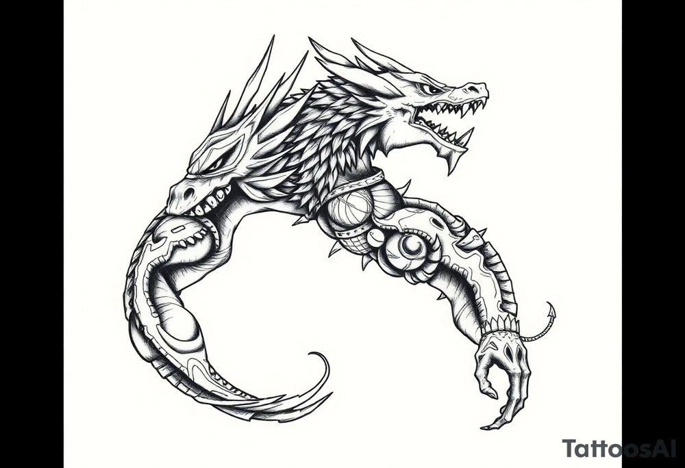 cultura egipcia  y dragón ball z tattoo idea