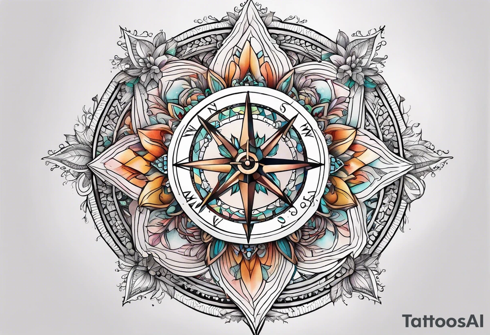 Compass wonderland  dead 
rabbit mandalas tattoo idea
