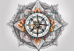 Compass wonderland  dead 
rabbit mandalas tattoo idea