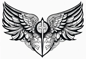 valkyrie wings symbol tattoo idea