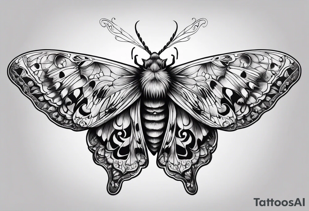 Death moth hand tattoo tattoo idea