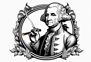 george washington smoking cigarette tattoo idea