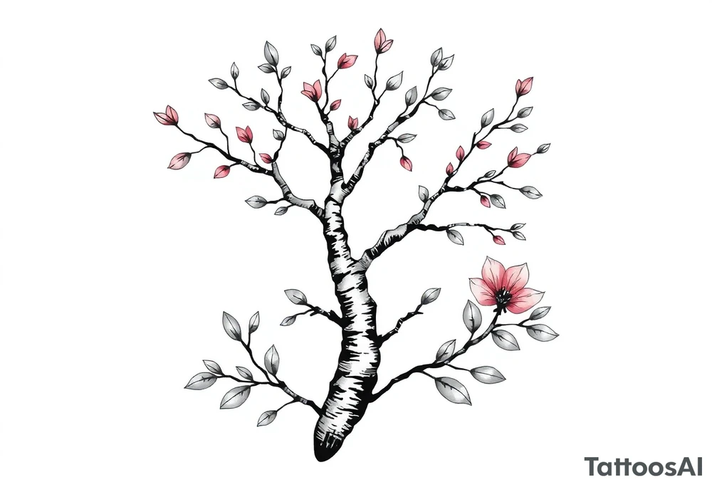 birch tree tattoo idea