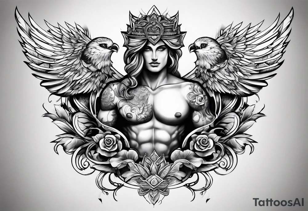 Chest tattoo tattoo idea