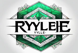 The name scripted Rylee with an emerald tattoo idea
