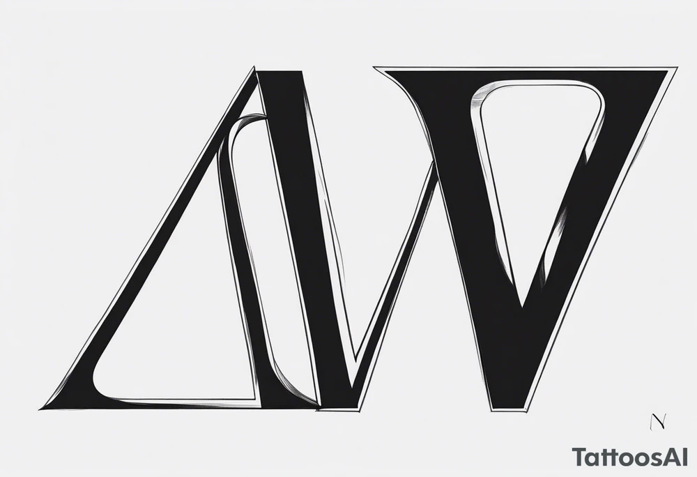 the letters A W R tattoo idea