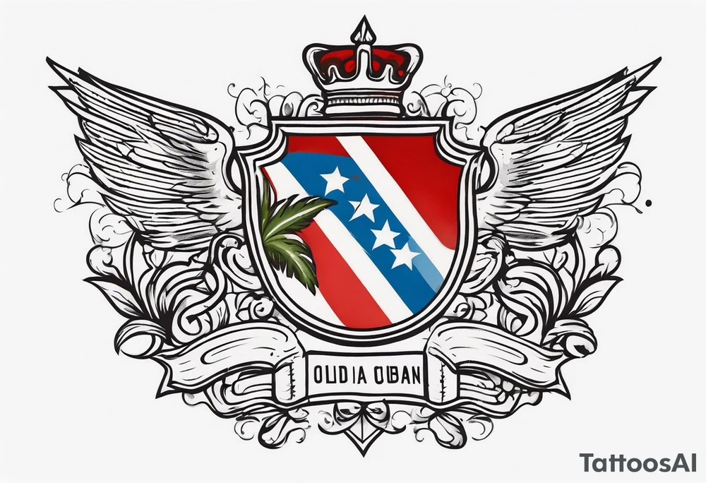 the old cuban crest tattoo idea