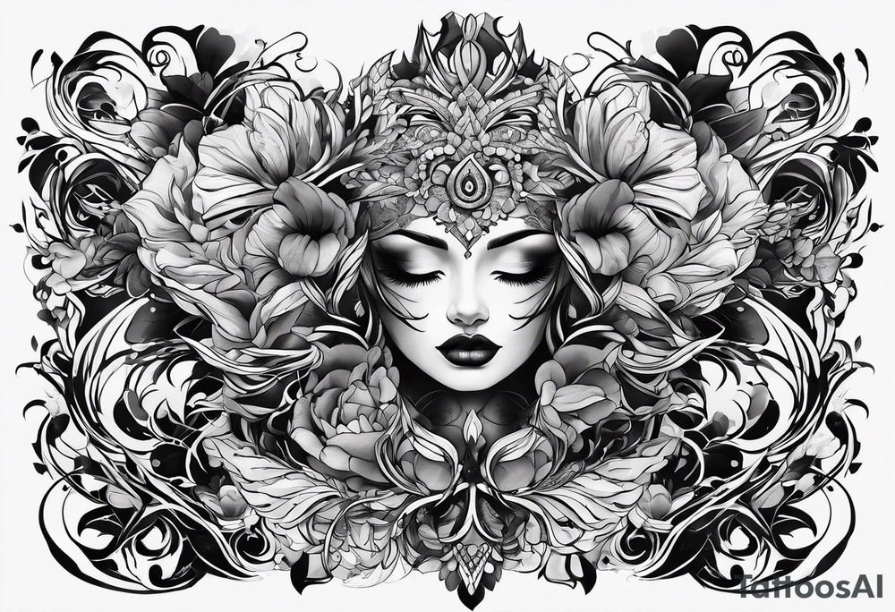 shadows of many people tattoo idea