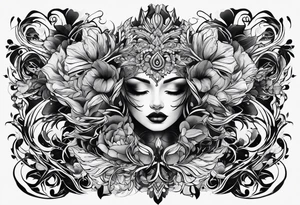 shadows of many people tattoo idea