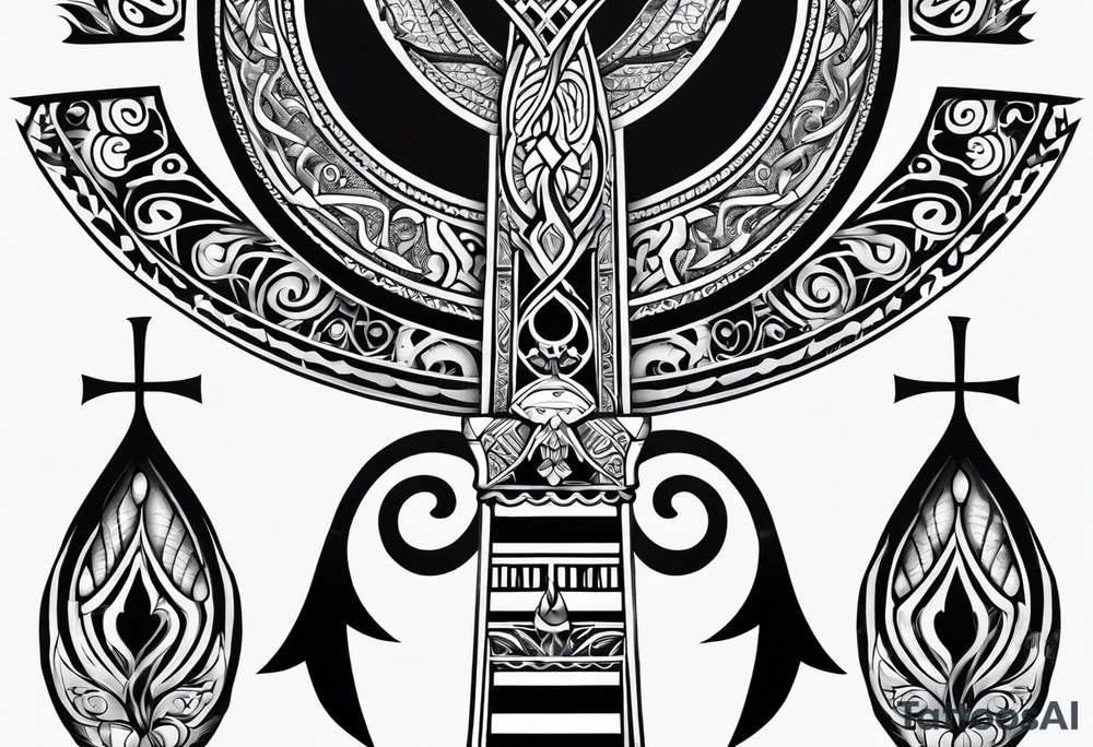 ankh, maori tattoo idea