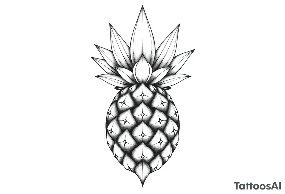 Crown pineapple vagina anus tattoo idea