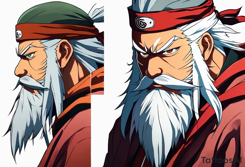 Sage mode jiraiya from the anime naruto tattoo idea