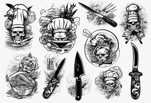 Japanese Chef Knife tattoo idea